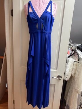 BCBG Blue Strappy Gown